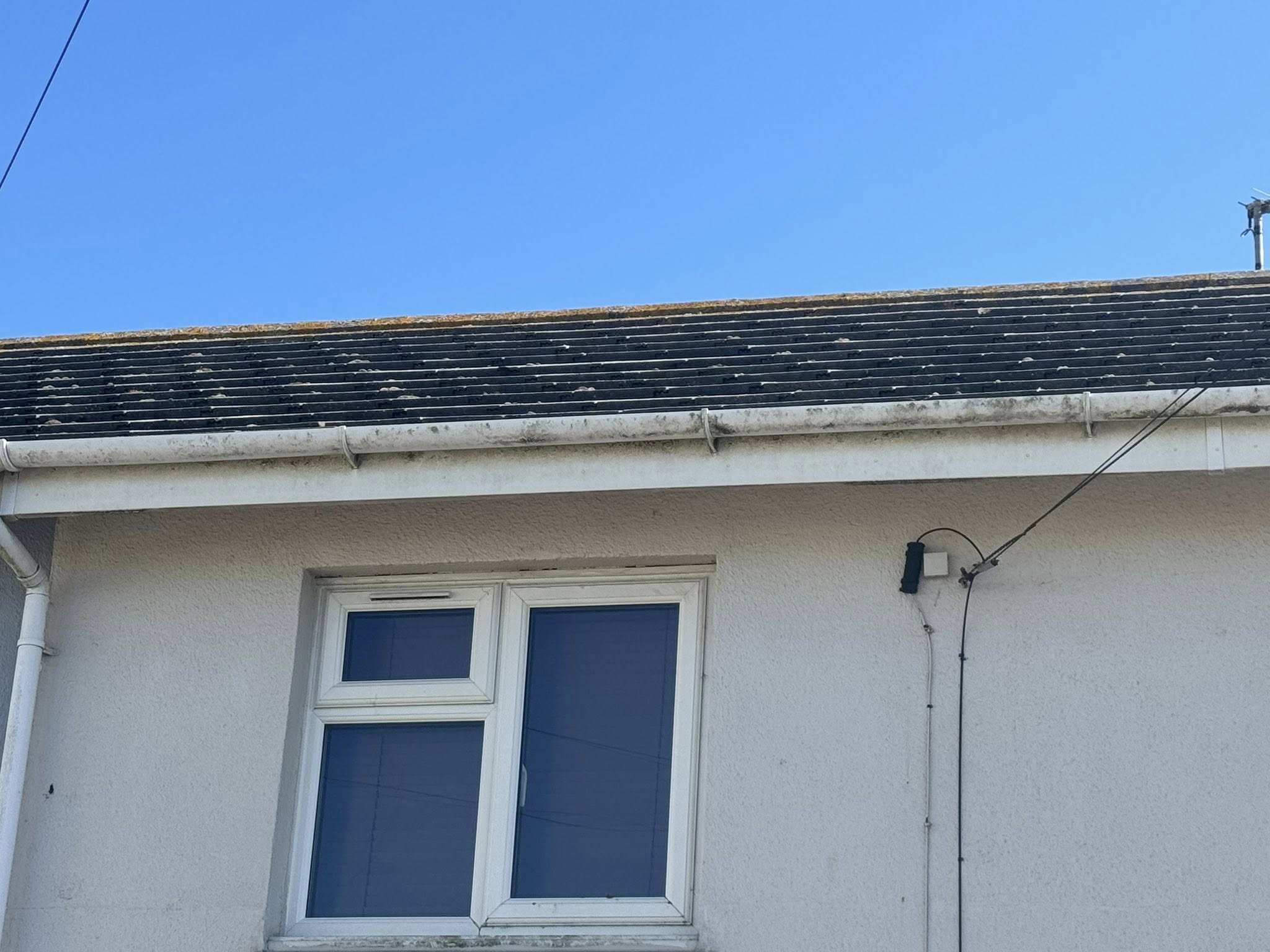 Gutters that need cleaned on a house in Weymouth