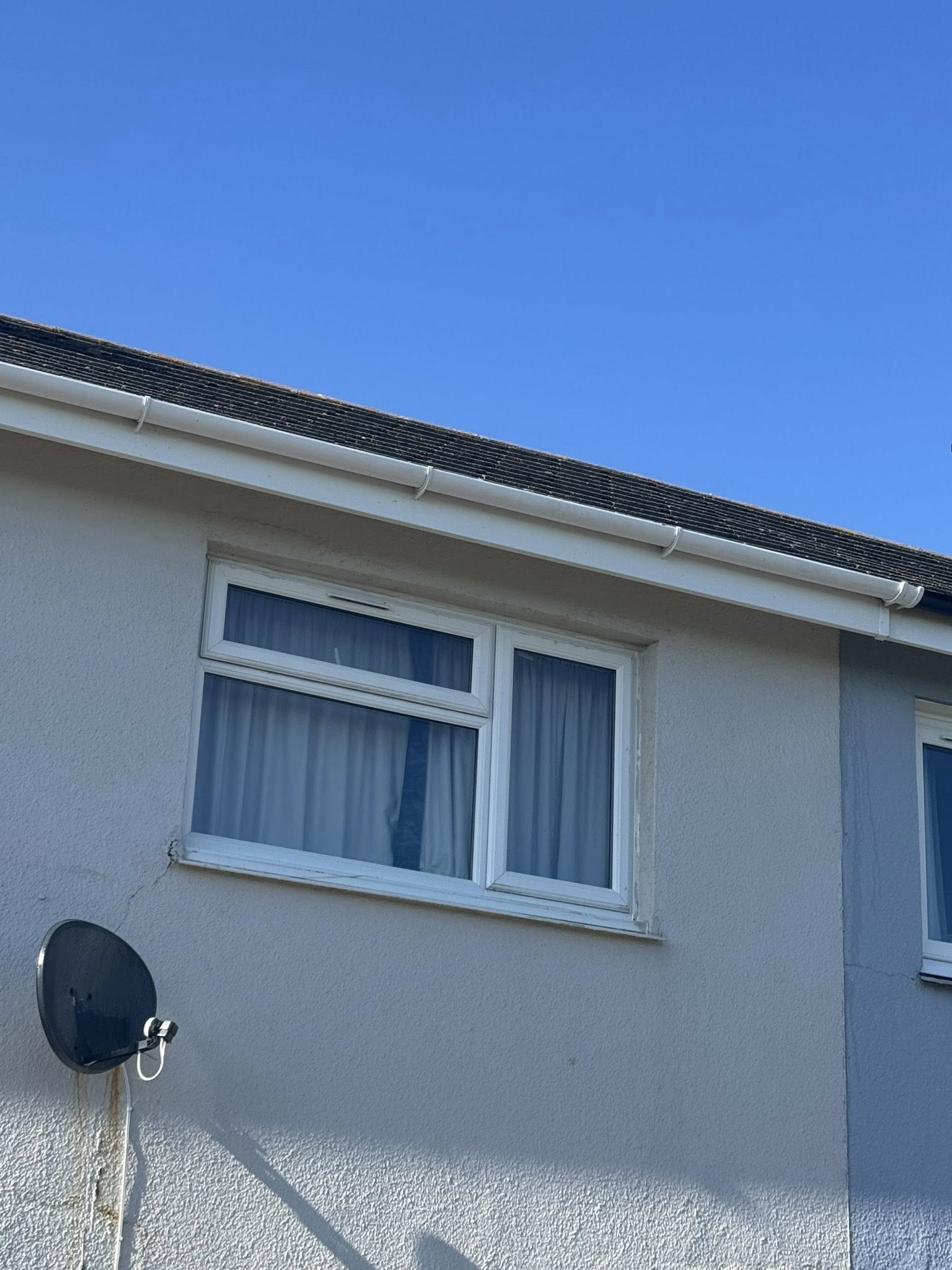Result of gutter cleaning on a house in Weymouth